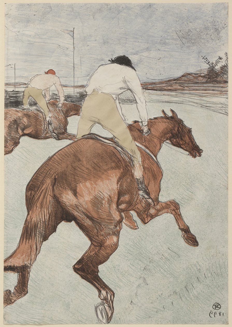 騎手、1899年 作： アンリ・ド・トゥールーズ・ロートレック