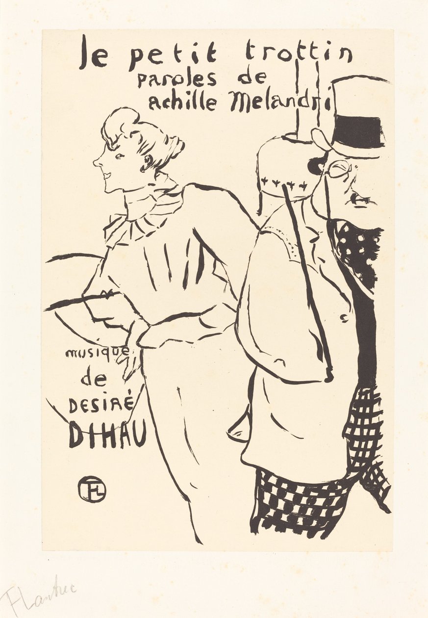 お使いの女の子 Le petit trottin、1893 年。 作： アンリ・ド・トゥールーズ・ロートレック
