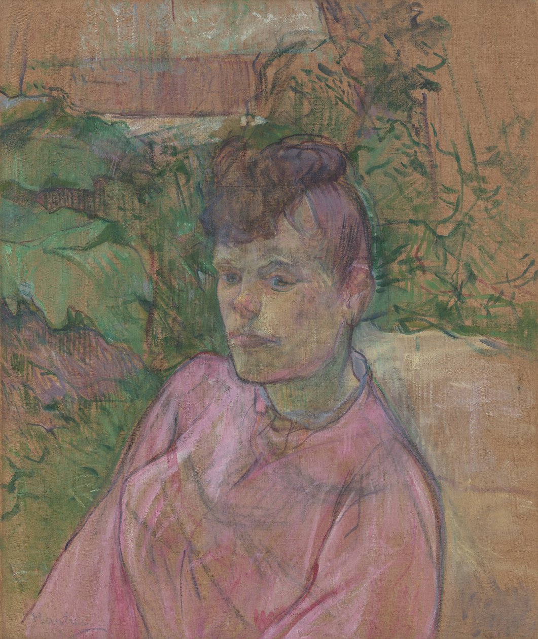 ムッシュの森の庭の女、1889-91年。 作： アンリ・ド・トゥールーズ・ロートレック