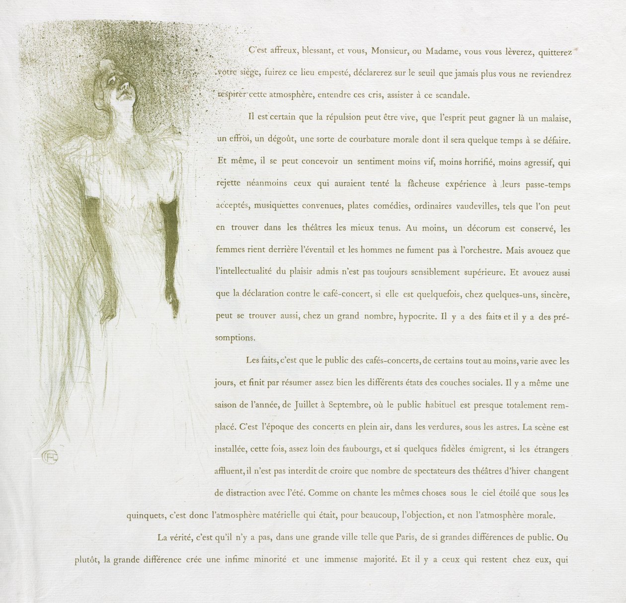イヴェットギルバート-フランスシリーズ：No. 3、1894。 作： アンリ・ド・トゥールーズ・ロートレック