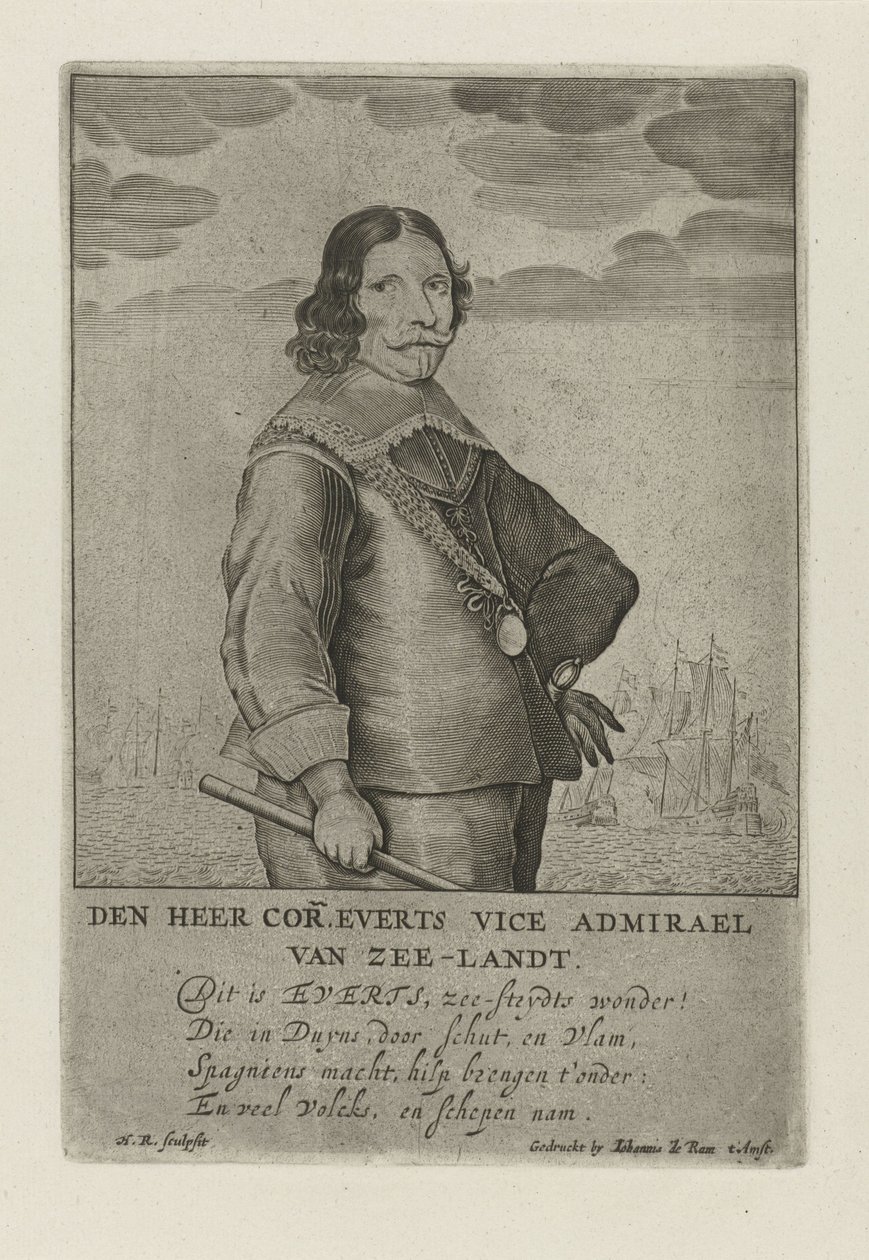 Cornelis Evertsenの肖像 作： Henrick Rochuszn van Dagen