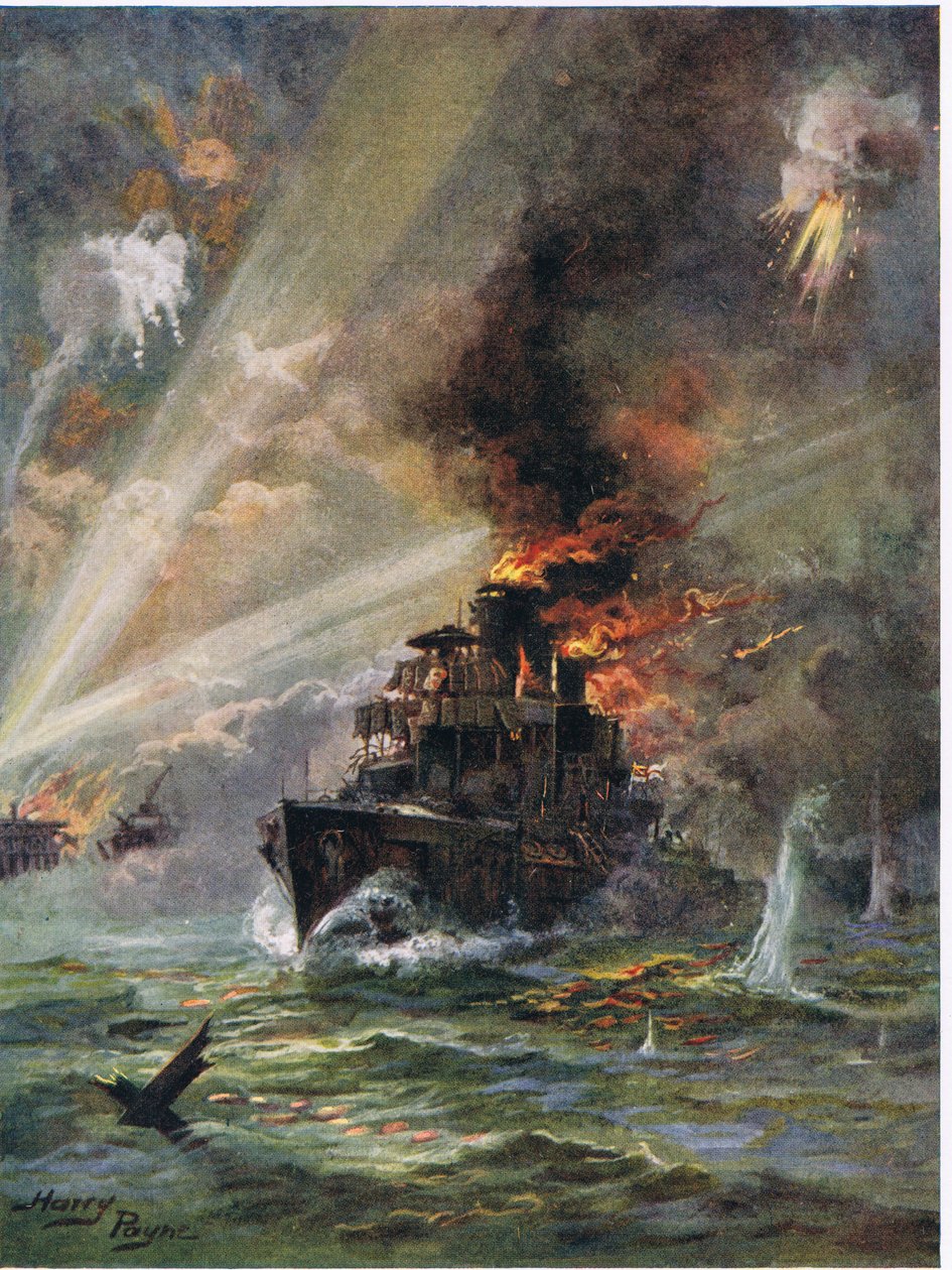 1918年のセントジョージズデーの大成功の後、ほくろから引退する &39;The Vindictive&39; 作： ヘンリー・A・ペイン