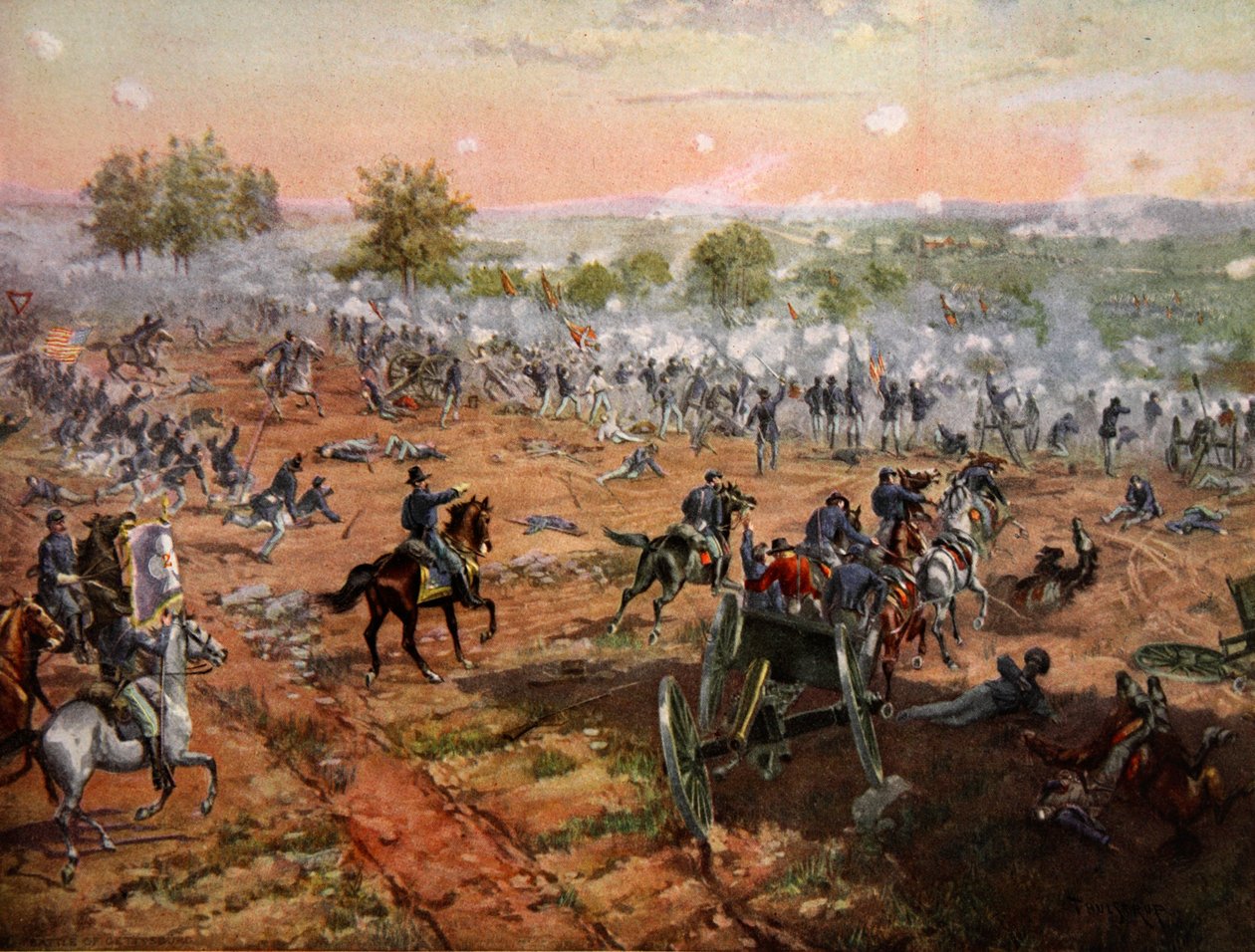1863年7月1〜3日のゲティスバーグの戦い 作： ヘンリーアレクサンダーオグデン