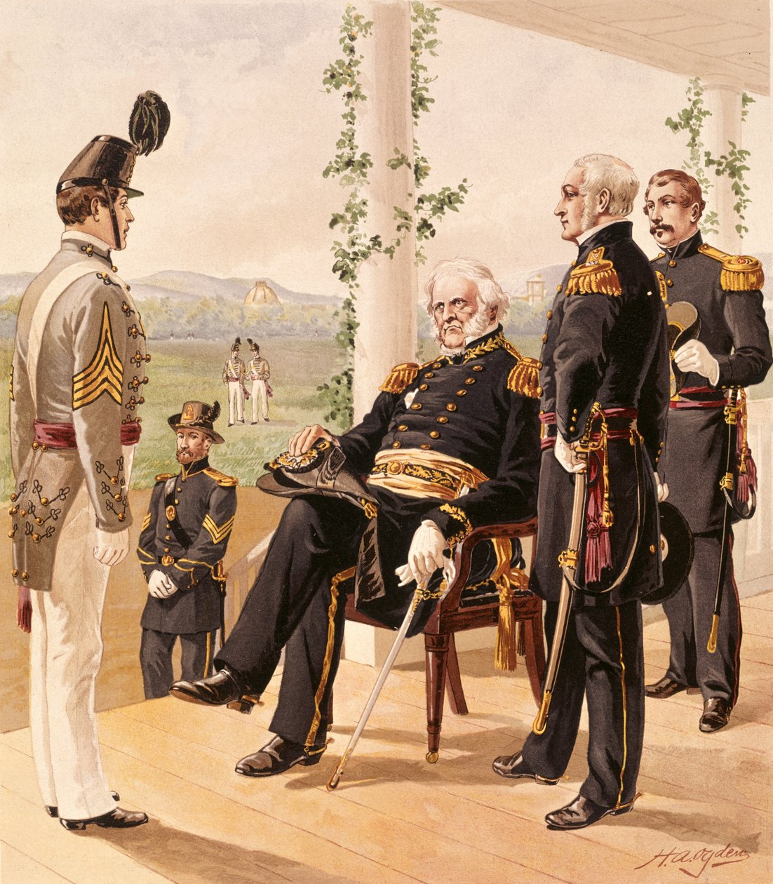 アメリカ軍の制服、1858〜61年、GHブークアンドカンパニー発行、1885年 作： ヘンリーアレクサンダーオグデン