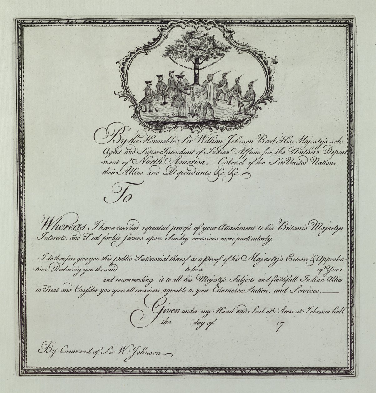 ウィリアムジョンソン卿のインドの証言、1770年頃（192085も参照） 作： ヘンリー・ドーキンス