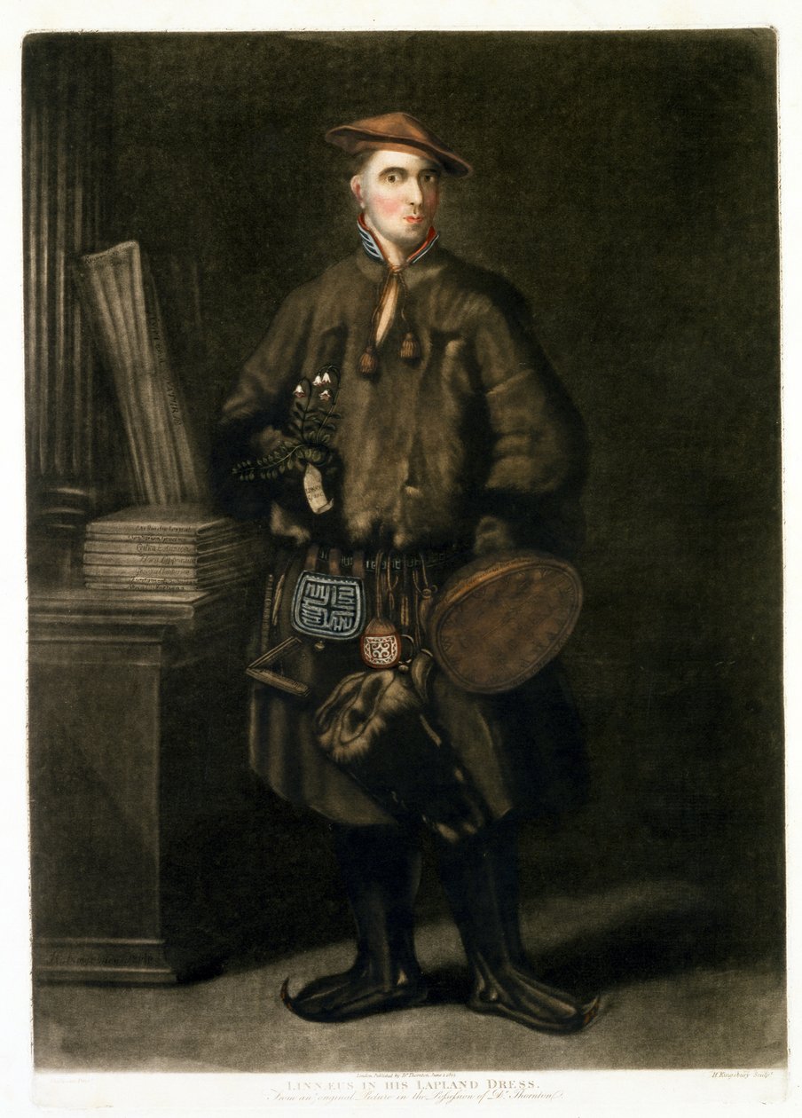 Carolus Linnaeus、ラップランドドレスのパブ。 1805 作： ヘンリー・キングズベリー