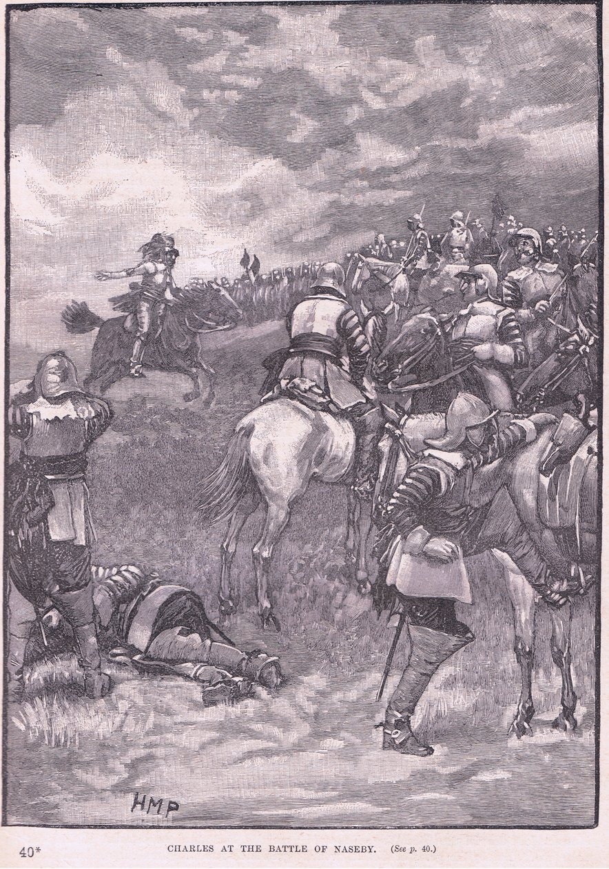 ナセビーAD 1645の戦いでのチャールズ 作： ヘンリー・マリオット・パジェット
