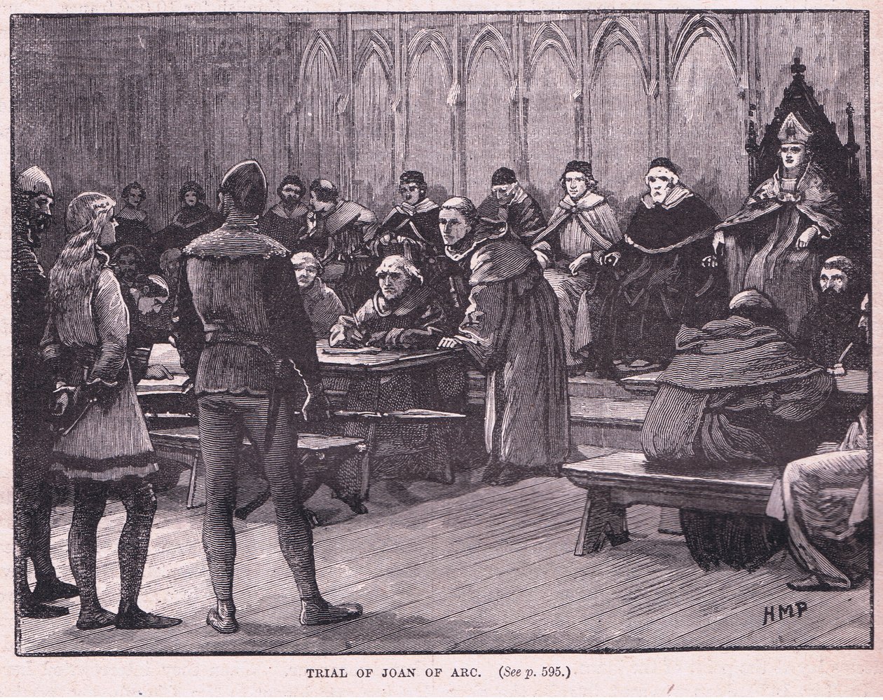 Joan of Arc AD 1431の裁判 作： ヘンリー・マリオット・パジェット