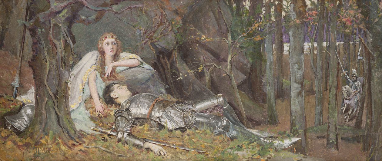 La Belle Dame Sans Merci、1901（紙とトイレットペーパーのボディカラー） 作： ヘンリーメネルリーム