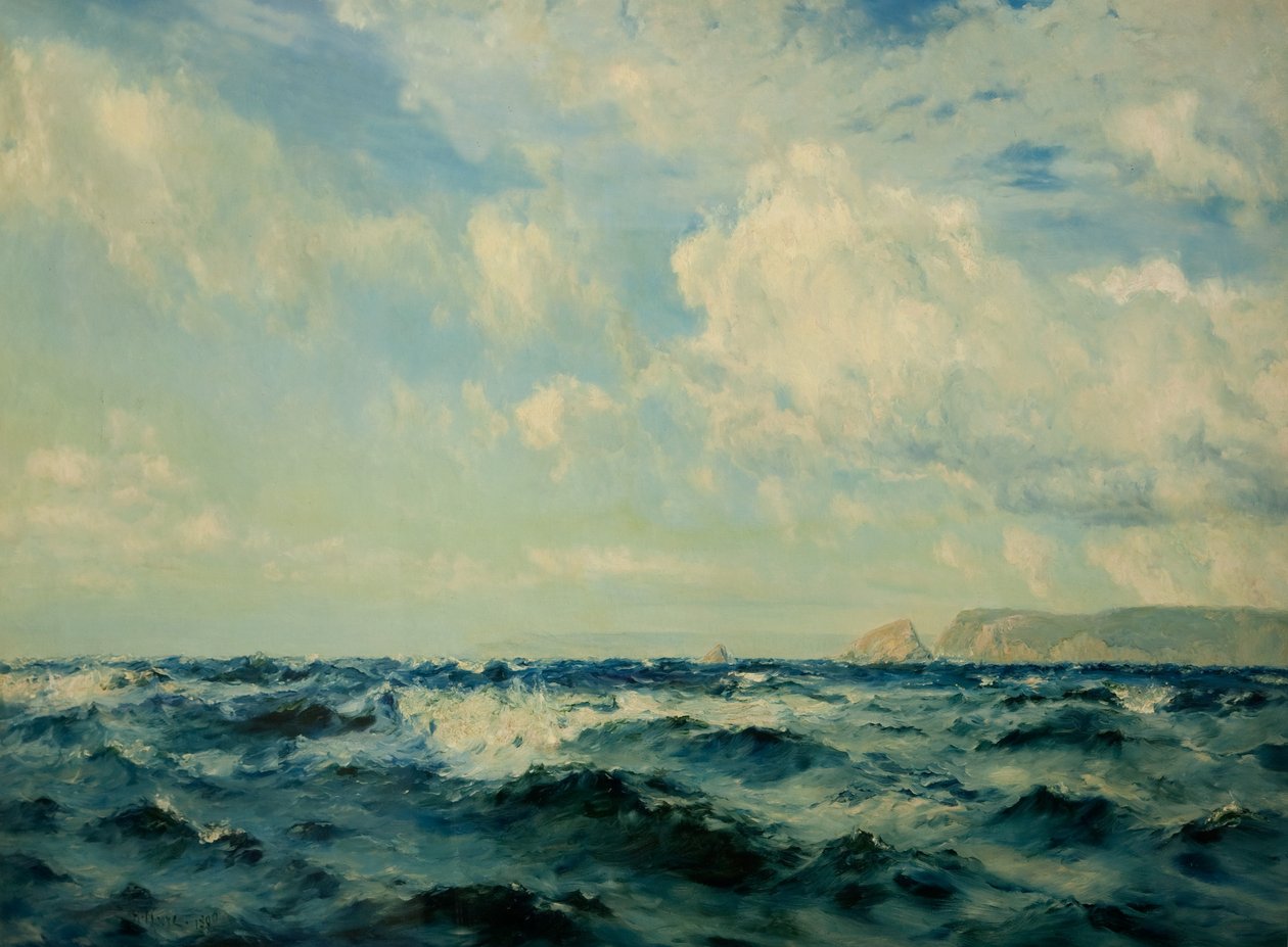 ワイト島沖の快晴の日、1890 作： ヘンリー・ムーア