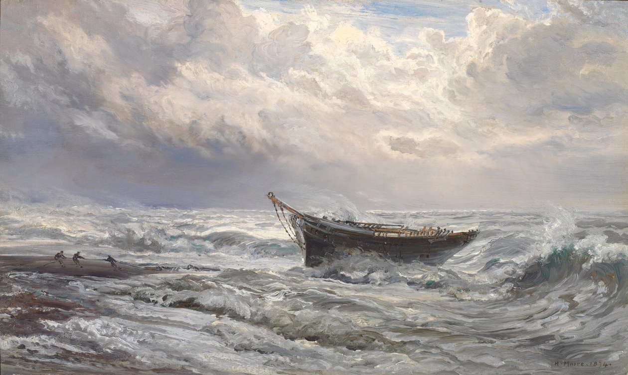 嵐の海、1874 作： ヘンリー・ムーア