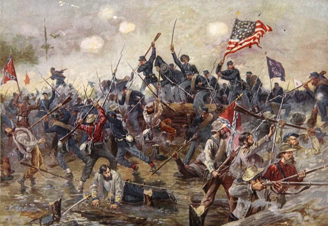 スポツィルヴァニアの戦い、1864年5月8日〜21日（カラーリトグラフ） 作： ヘンリーアレクサンダーオグデン