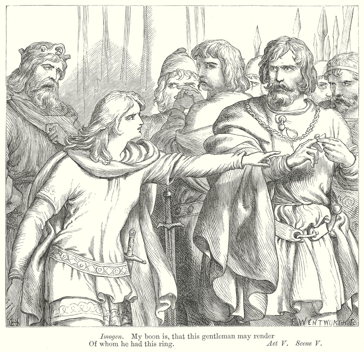 シンベリン（エングレーヴィング） 作： ヘンリーコートニー（後）セルース