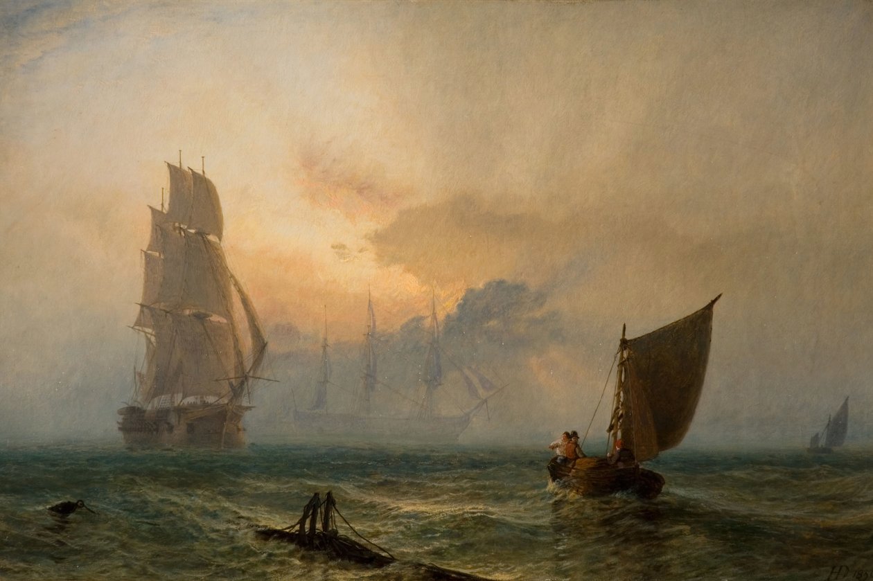 イギリスの木製の壁、1856 年。 作： ヘンリー・ドーソン