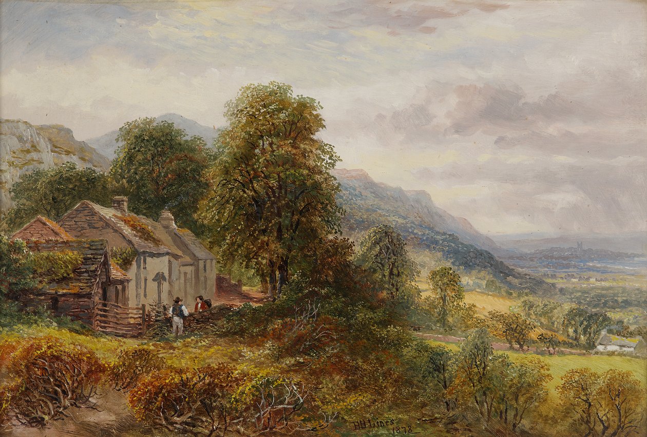 Llanfairfechan Bryngoleu、1878 作： ヘンリー・ハリス・ラインズ