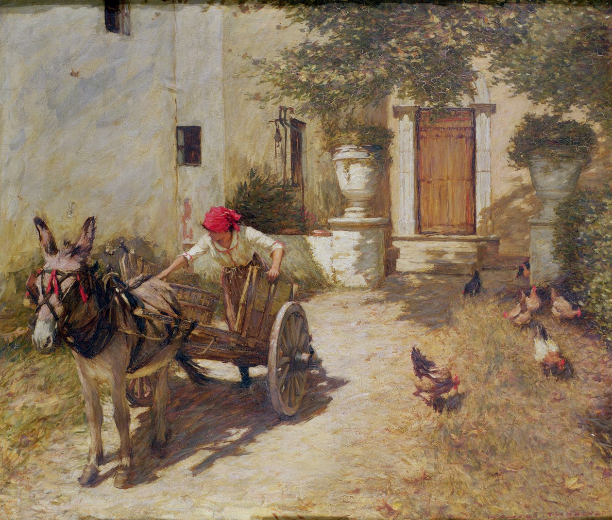 農場の情景、1905 作： ヘンリー・ハーバート・ラ・サングエ
