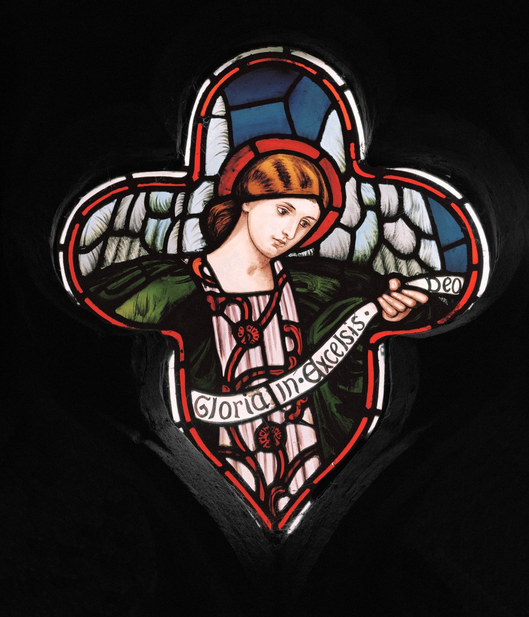 Quatrefoil Angel、1863（ステンドグラス） 作： ヘンリーホリデー