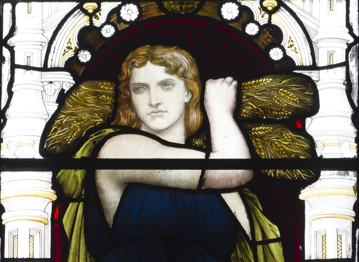 Ruth with Corn、detail、1881-83（ステンドグラス） 作： ヘンリーホリデー