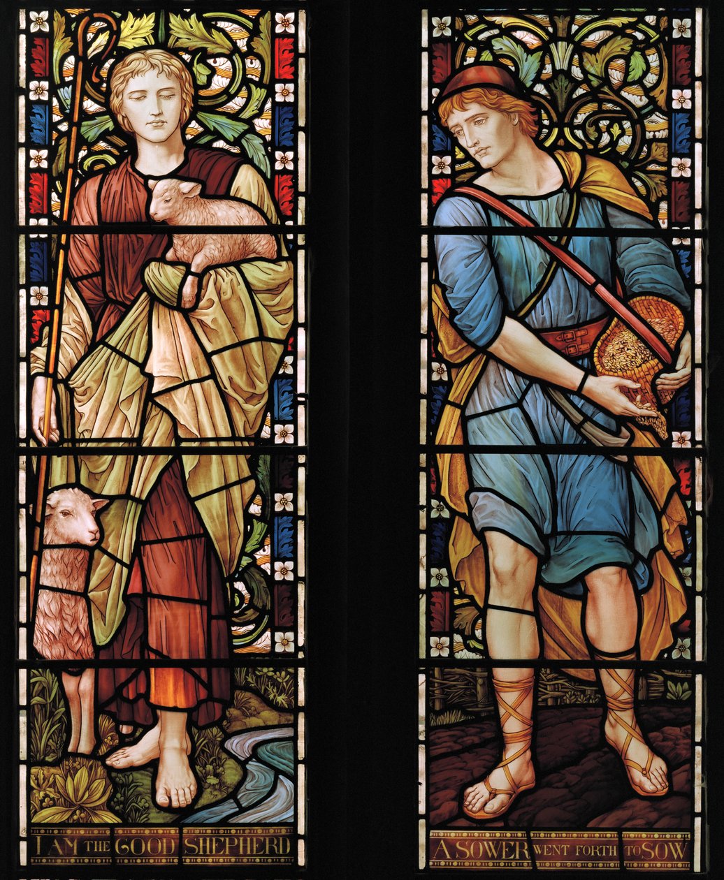 Shepherd＆Sower、1888（ステンドグラス） 作： ヘンリーホリデー
