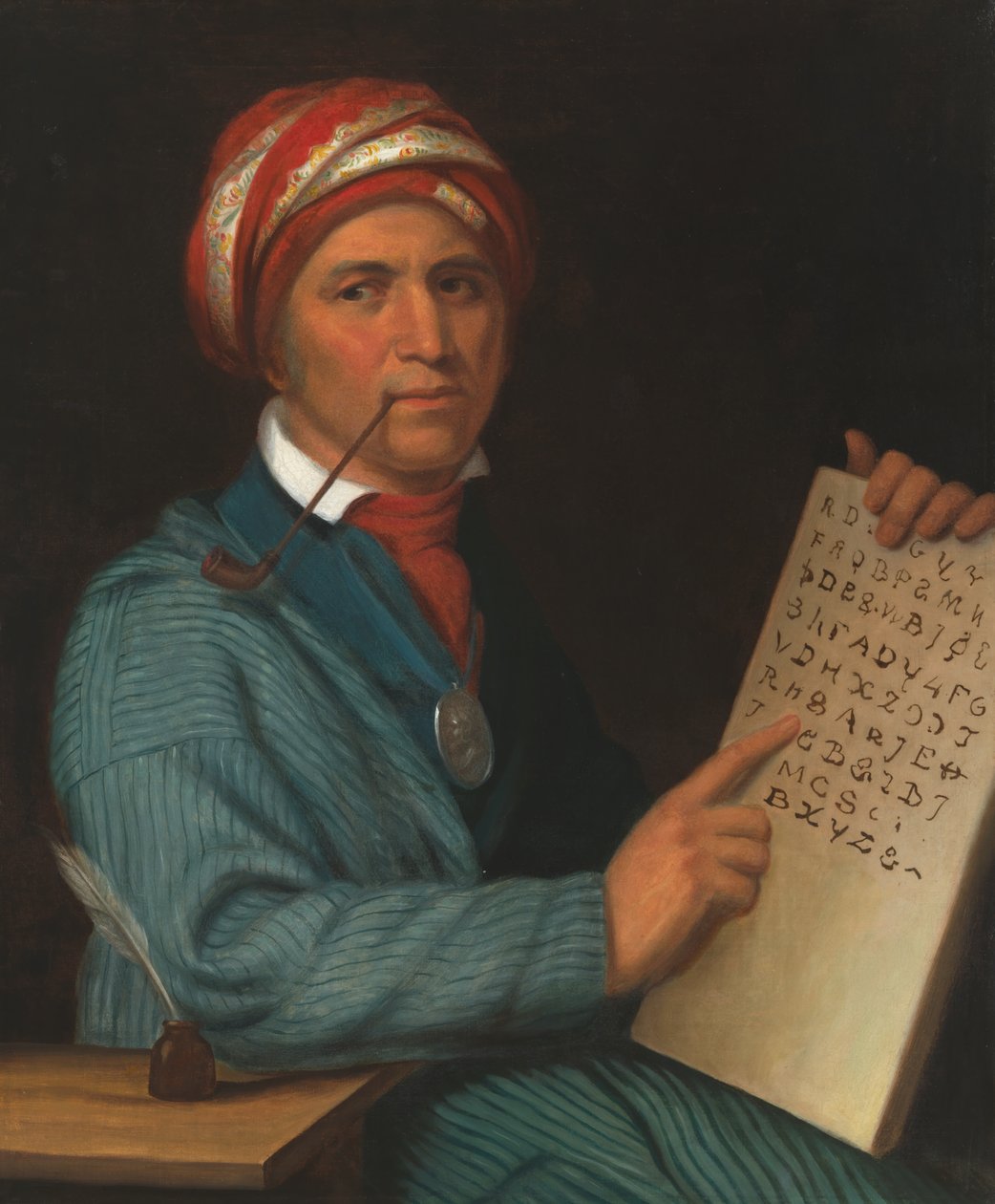 セコイヤ（1770～1843年頃）1830年頃（油彩・キャンバス） 作： ヘンリー・インマン