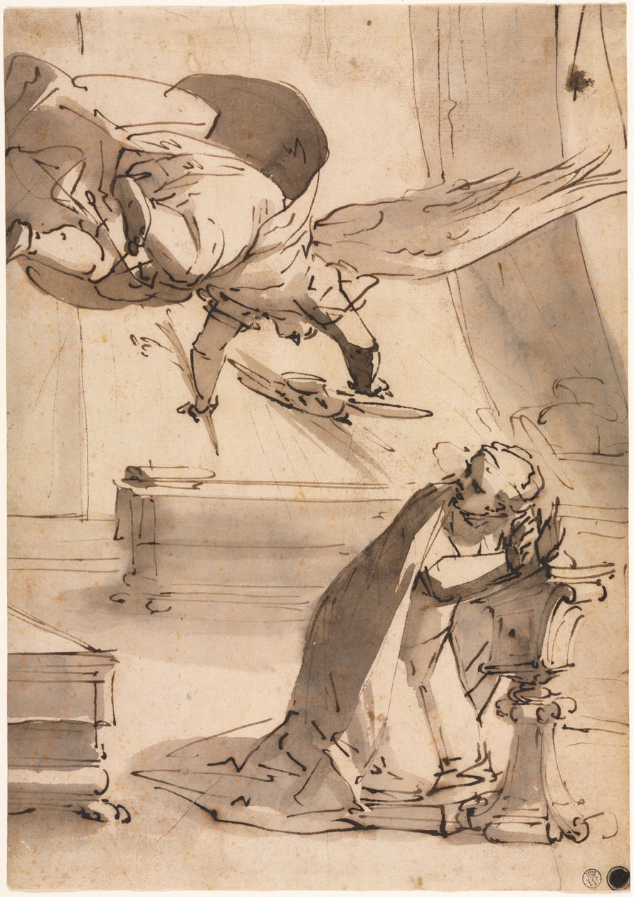 受胎告知 作： Henry Joseph Redoute