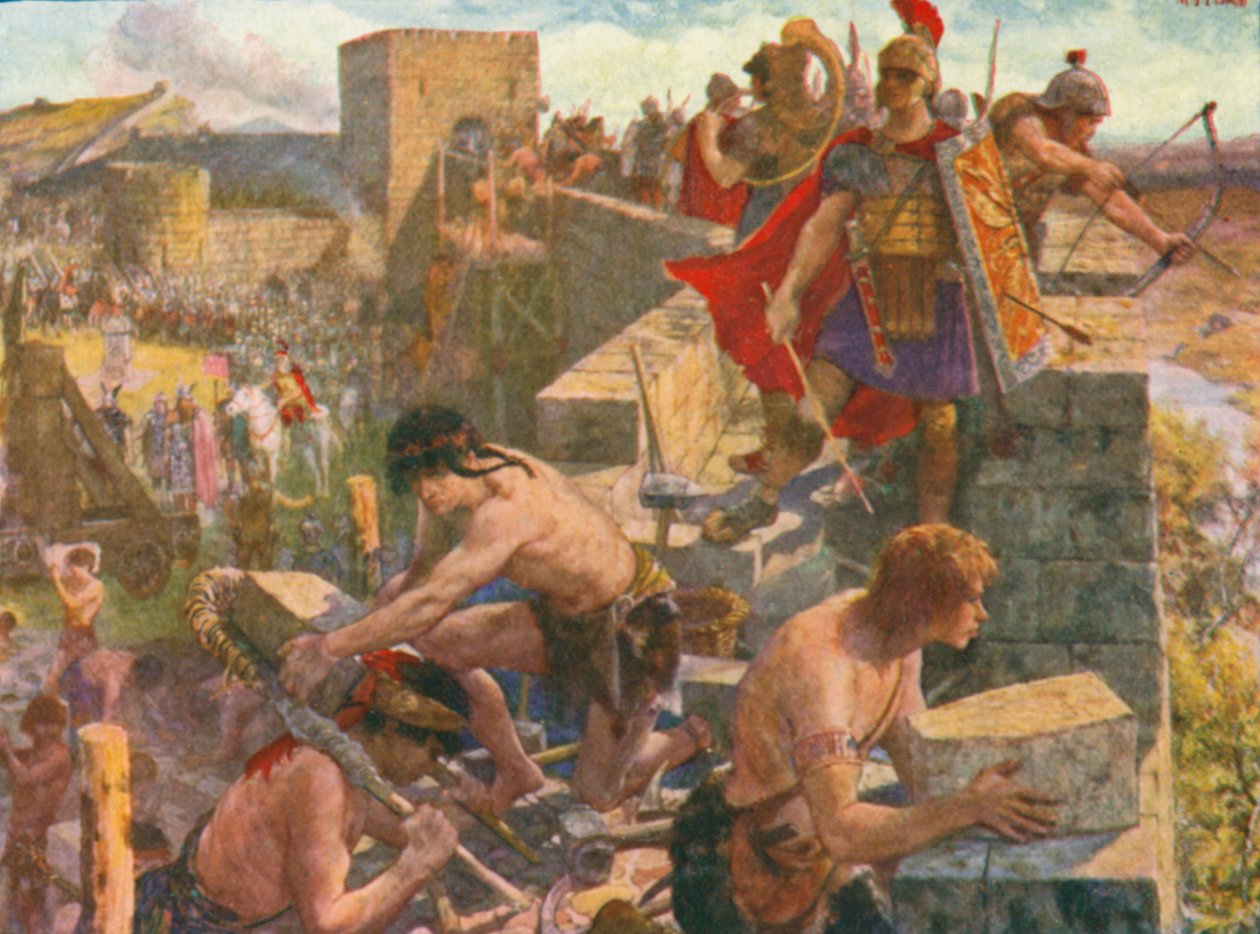 ローマの壁（カラーリトグラフ） 作： ヘンリージャスティスフォード