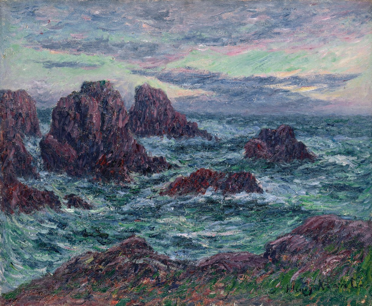 ウェサンの夕方;ルソワールアウェサン 作： ヘンリー・モレ