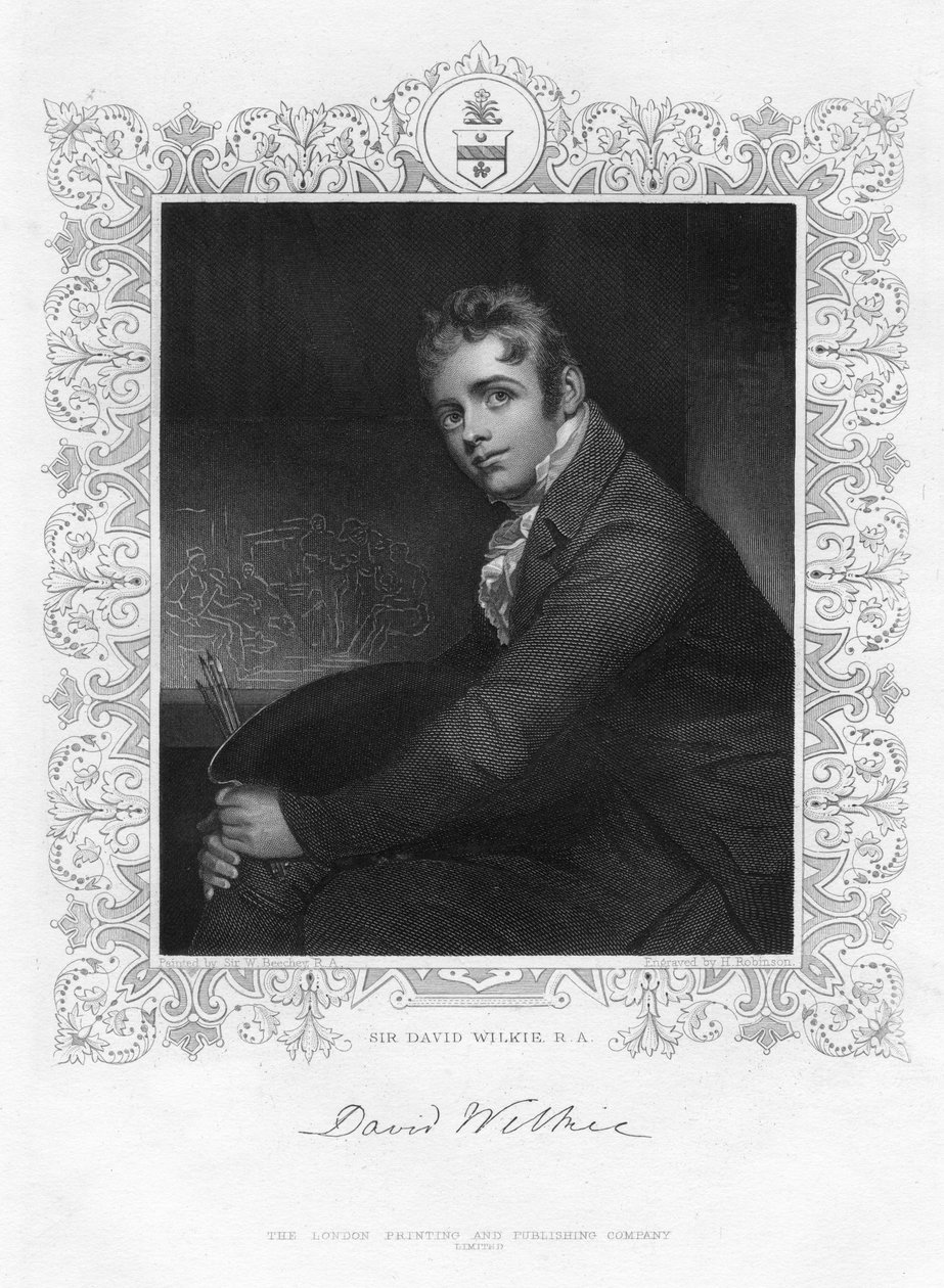 デイビッド・ウィルキー卿1785-1841、スコットランドの画家、19世紀。 作： ヘンリー・ロビンソン
