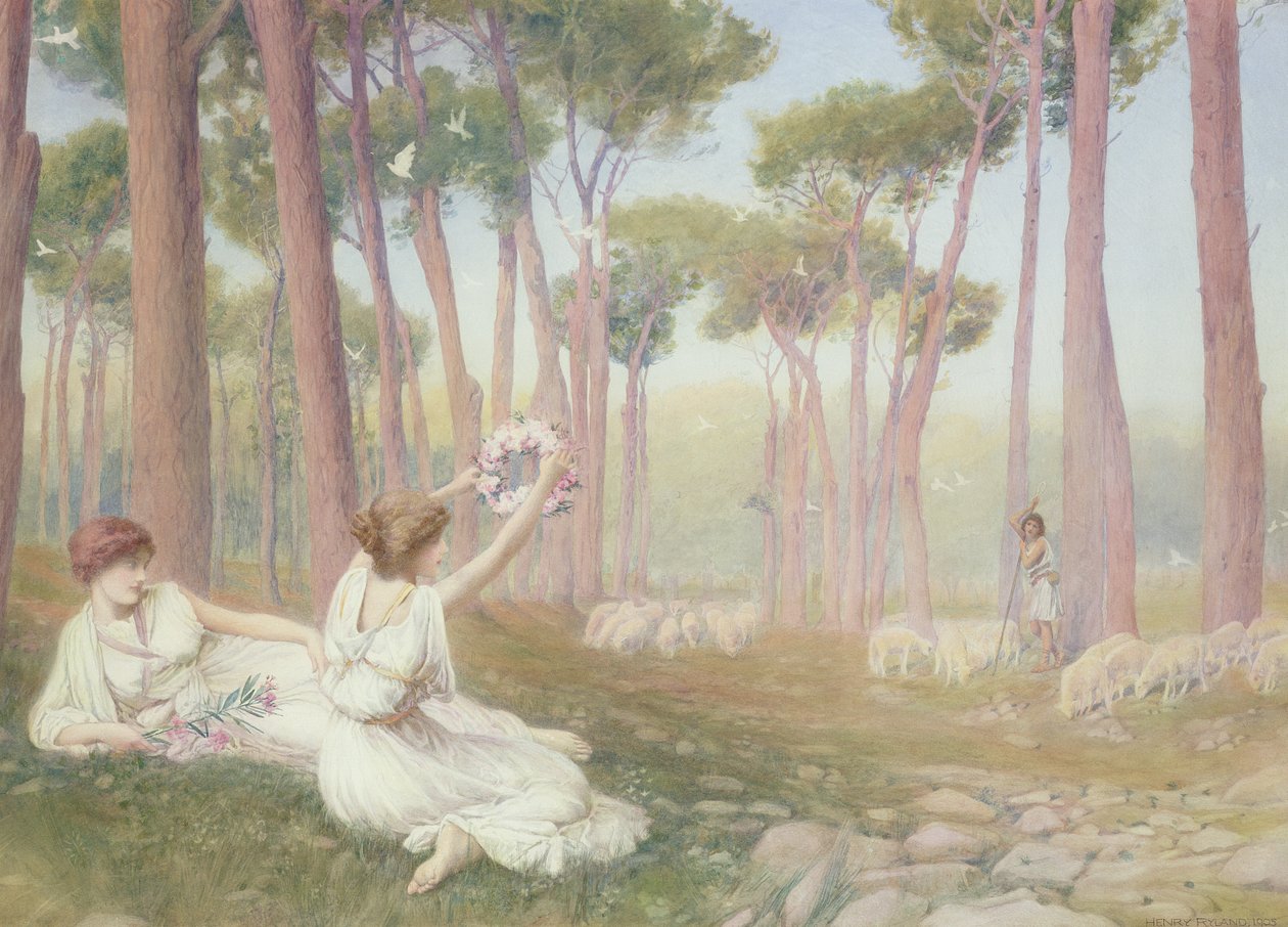 1905年、パリにヘレンを捧げるアフロディーテ 作： ヘンリー・ライランド