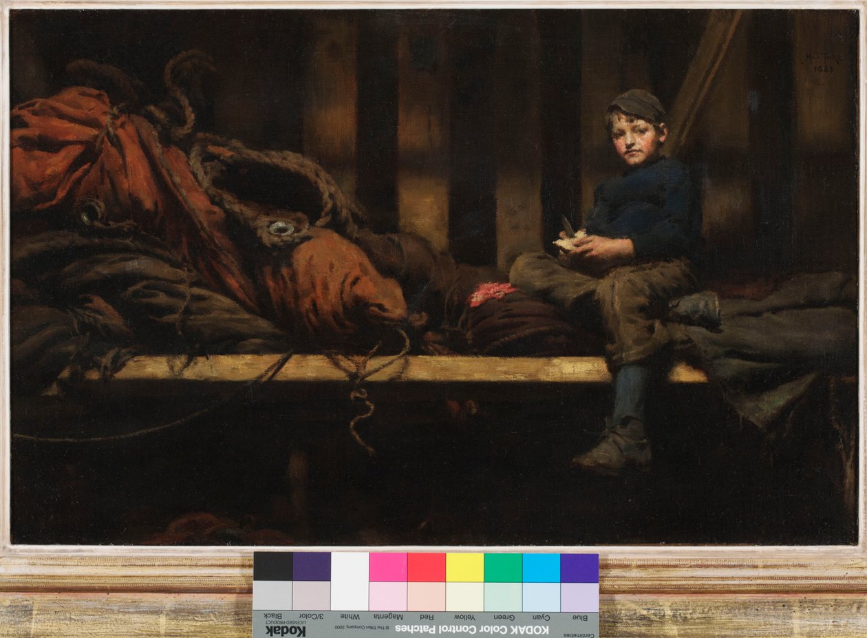 ディナータイム-1883年のセイルロフトでのアンブローズルフィニャック 作： ヘンリー・スコット・テューク