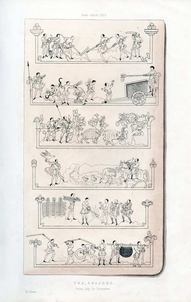 季節、c1050、1843。 作： ヘンリー・ショー