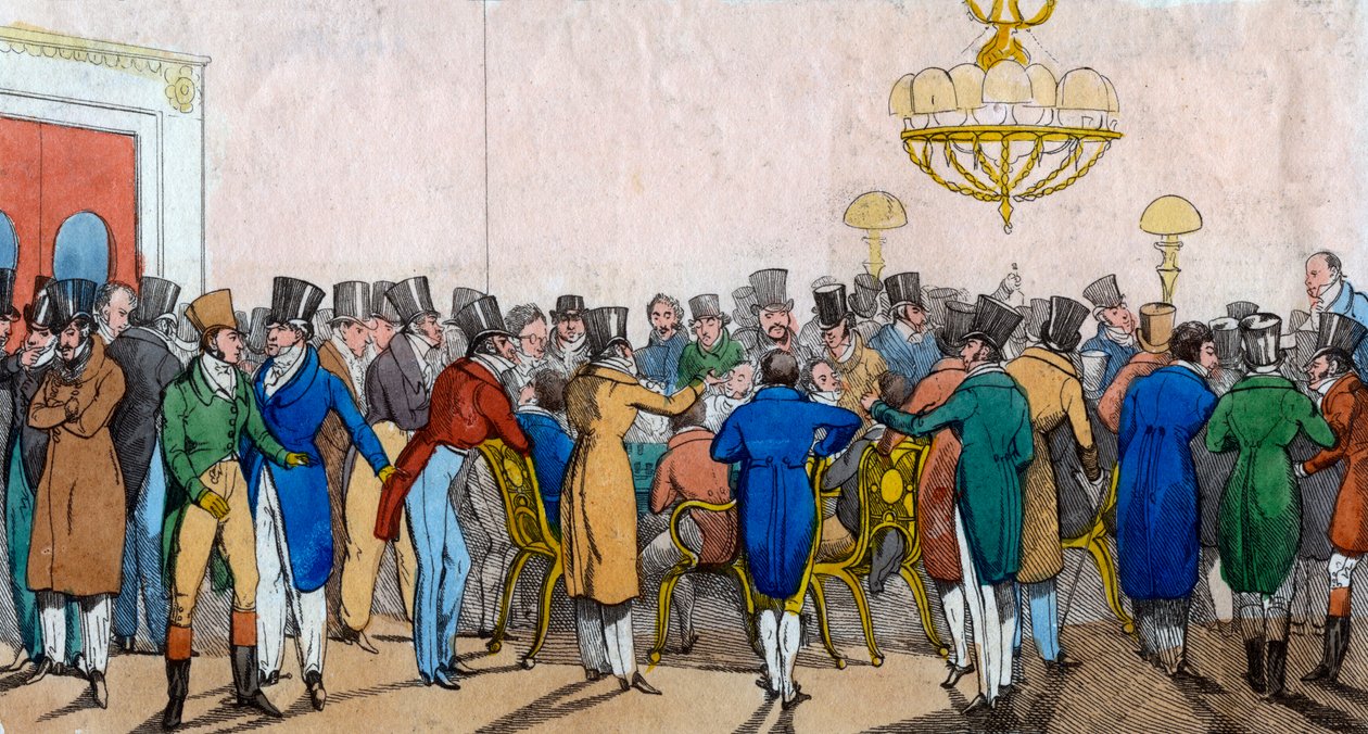 ボブはゲームの最初の紹介、現代の地獄、c1821。 作： ヘンリー・トーマス・アルケン