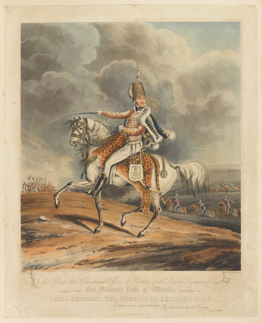？Lieut General The Marquis of Anglesea、GCB ,ウォータールーの戦い、1815 作： ヘンリー・トーマス・アルケン