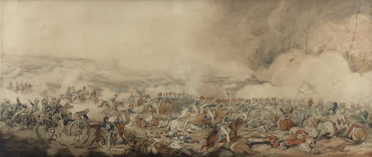 ウォータールーの戦い、1815年6月18日（紙と鉛筆） 作： ヘンリー・トーマス・アルケン