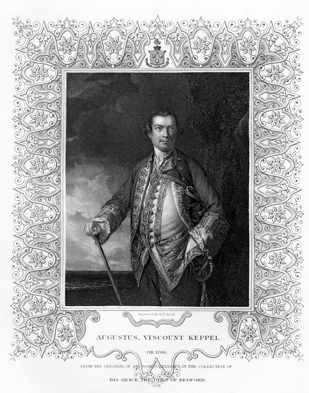 オーガスタスケッペル、子爵ケッペル、1725-1786、19世紀。 作： ヘンリー・トーマス・リヤル
