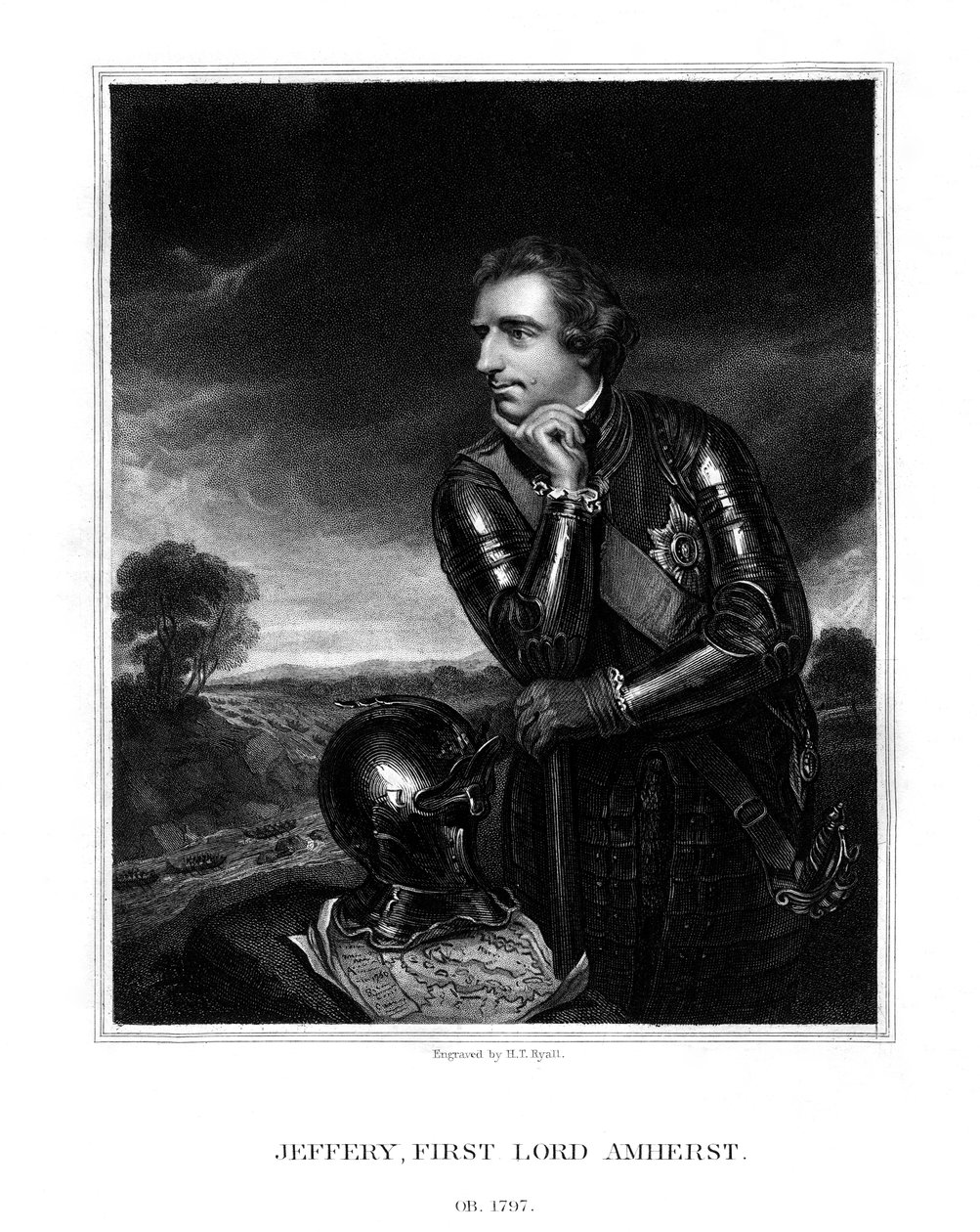 ジェフリー・アマースト、初代バロン・アマースト、1832年イギリス陸軍司令官。 作： ヘンリー・トーマス・リヤル