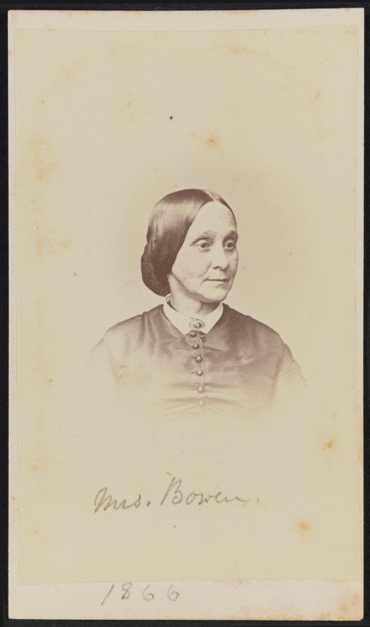 夫人のカルト・ド・ヴィジット肖像画. ボーエン、1866年。 作： ヘンリー・ウルケ