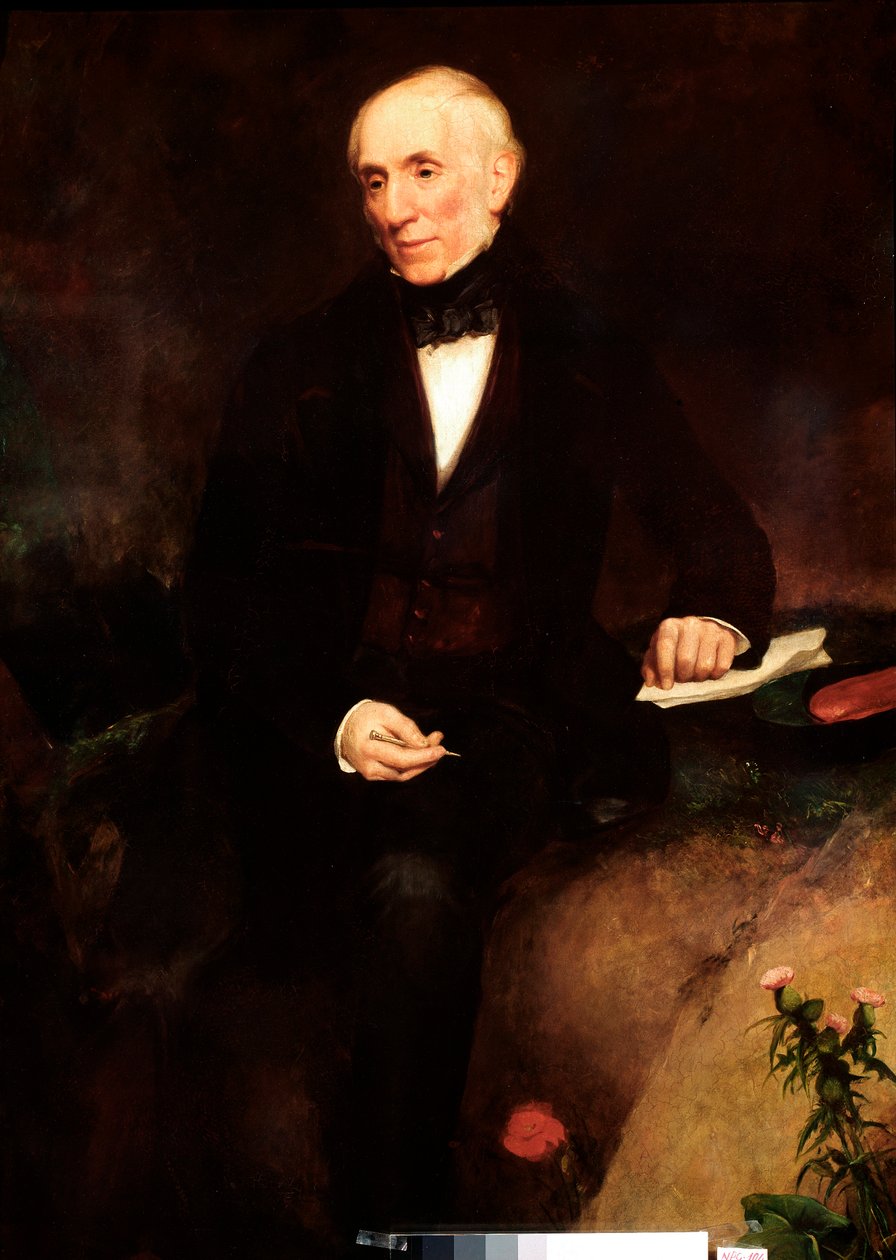 ウィリアム・ワーズワース（1770-1850）の肖像 イギリスの詩人 ヘンリー・ウィリアム・ピッカーズギル（1782-1875）の絵画 19世紀 ロンドン、ナショナル・ポートレート・ギャラリー 作： ヘンリー・ウィリアム・ピッカーズギル