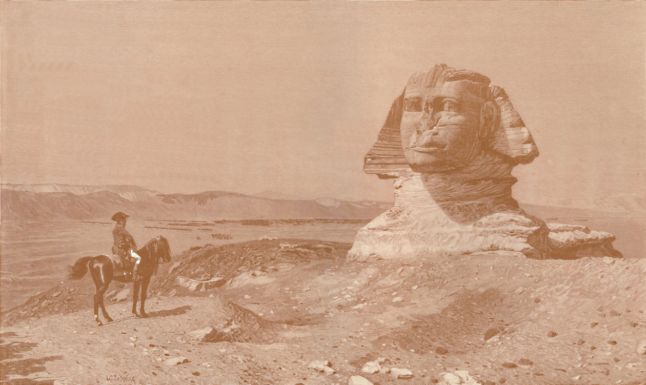 スフィンクスの前のボナパルト、1886年、1896年 作： ヘンリー・ウルフ