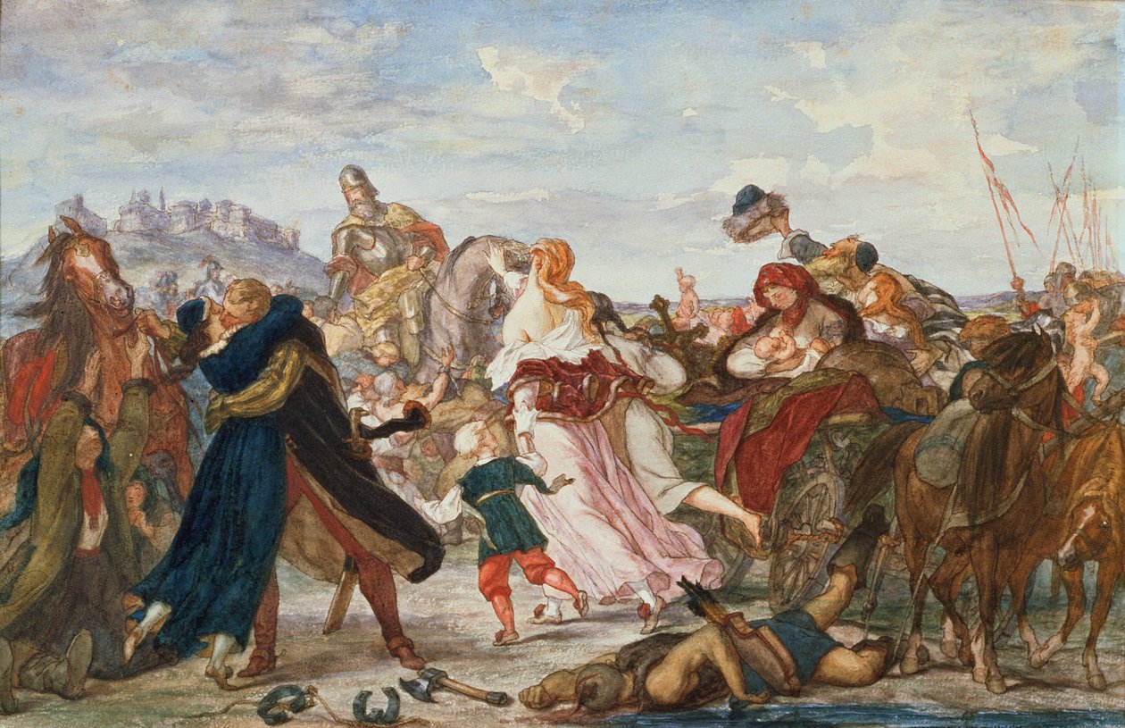 Hetman Koniecpolski 1624年、1875-76年にタルタルから解放された囚人 作： ヘンリク・ヒポリト・ロダコウスキー