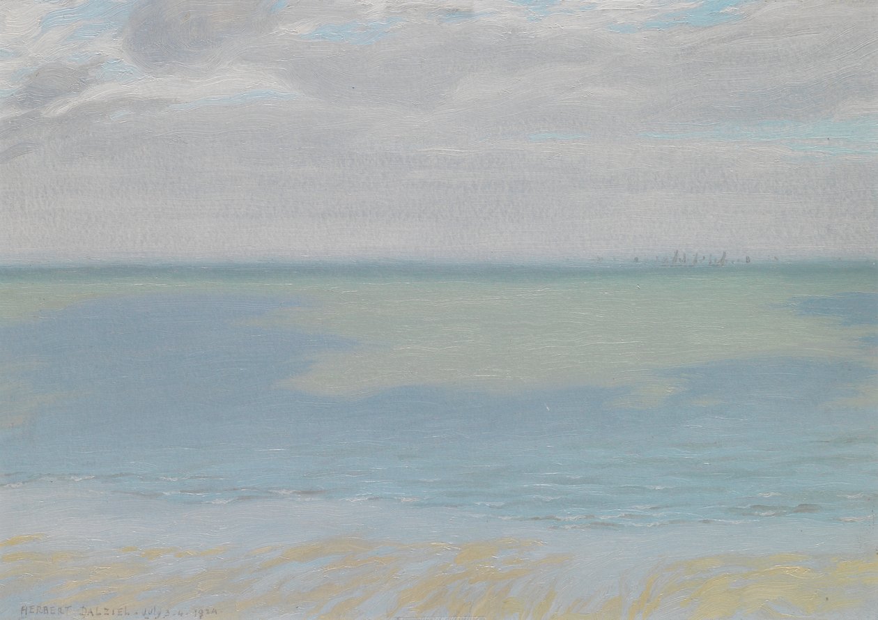 空と海の研究、1924年（紙に油彩） 作： ハーバート・ダルジエル