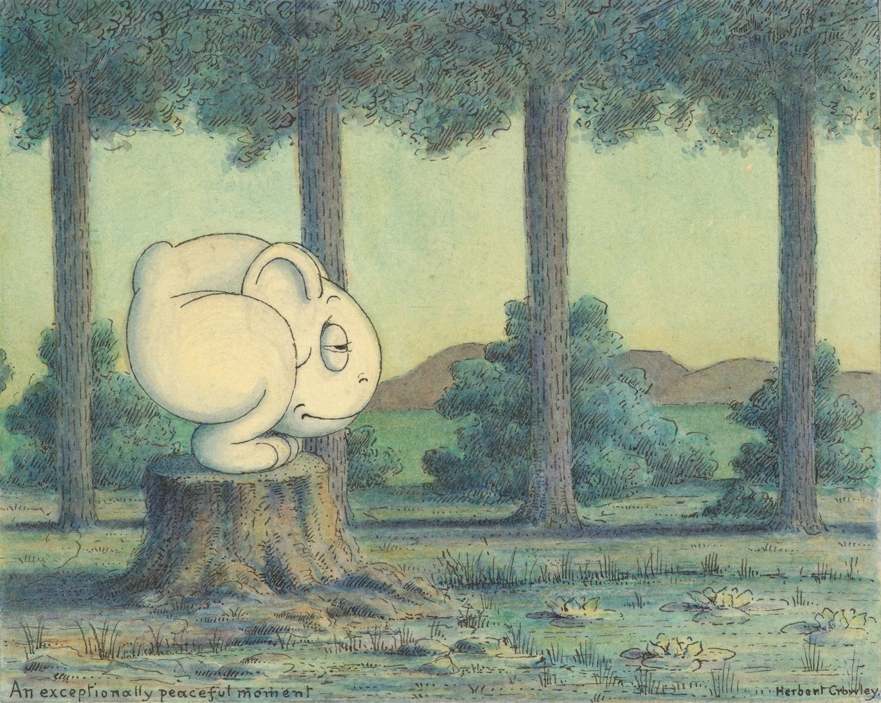 非常に平和な瞬間、1910年頃 作： ハーバート・E・クローリー
