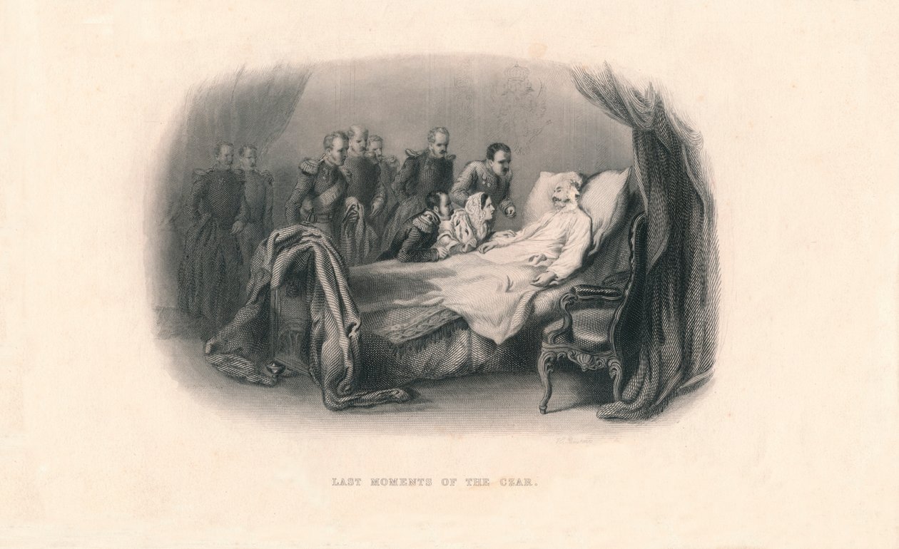 皇帝の最後の瞬間、c1857。 作： ハーバート・ボーン
