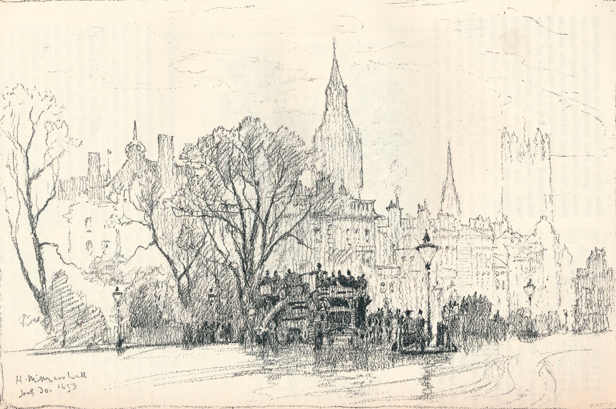 ホワイトホール、c1893 作： ハーバート・メンジーズ・マーシャル