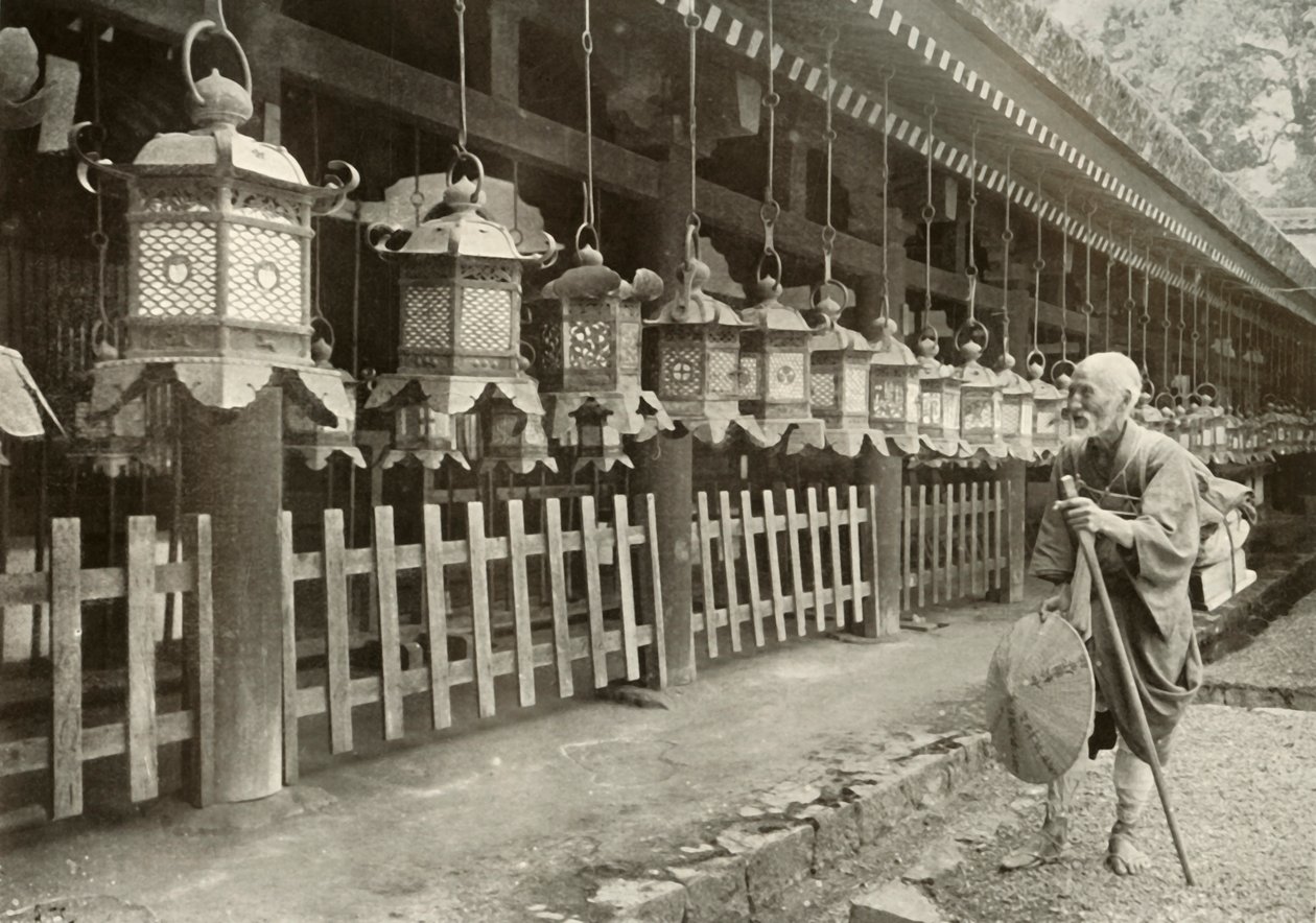 奈良への巡礼、1910年。 作： ハーバート・ポンティング