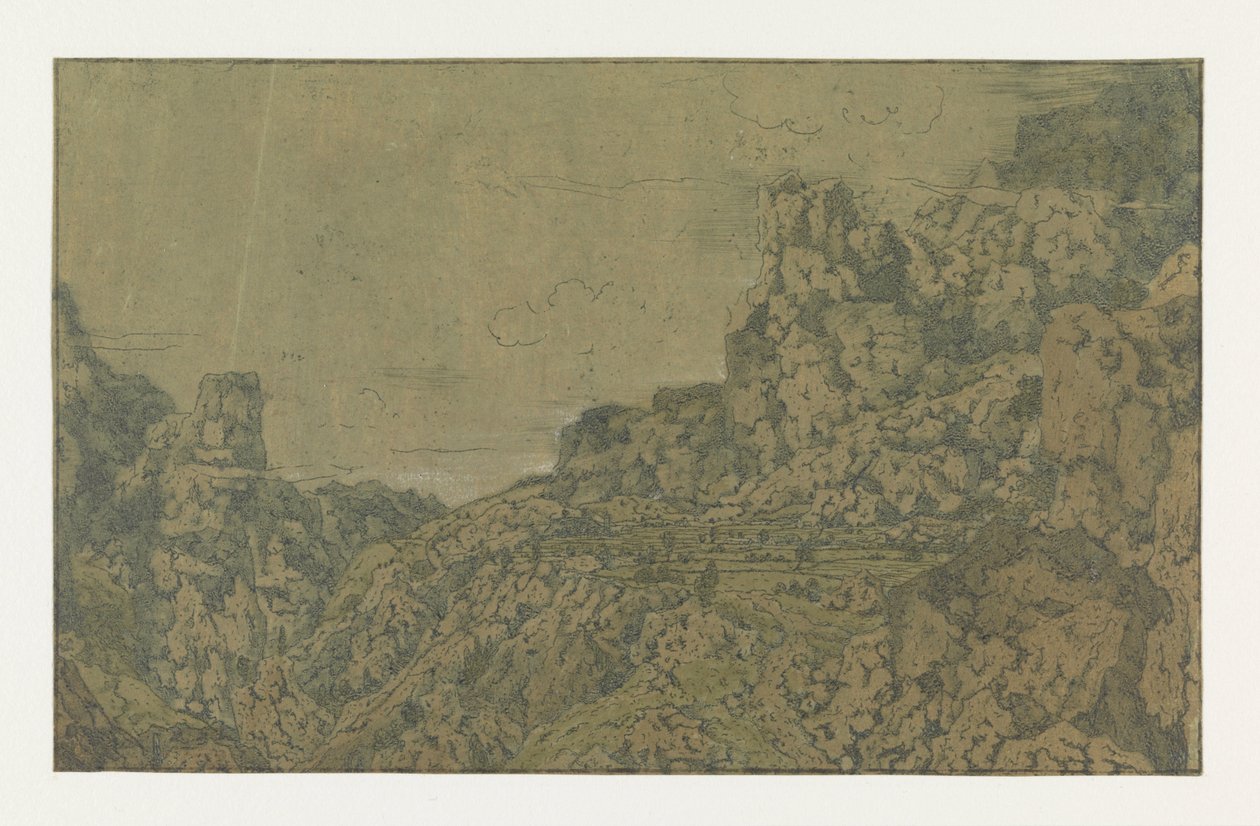 高原のある山の風景 台地のある山谷 作： ヘラクレス・セガーズ