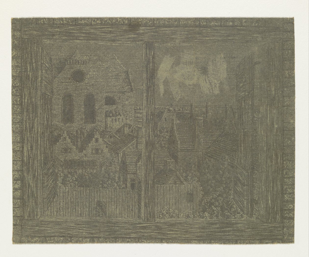 Segers の家の窓から Noorderkerk を眺める Segers の家の窓から Noorderkerk に向かって見る 作： ヘラクレス・セガーズ