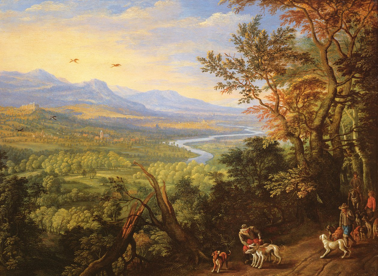 川の風景、1680年代 作： ハーマン・ザ・ヤング・サフレーベン