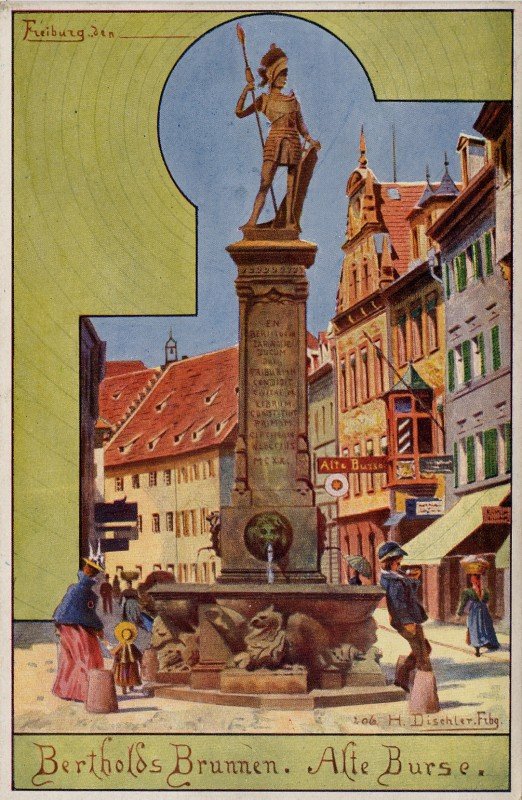 Bertholdsbrunnen、フライブルク 作： ヘルマン・ディスクラー