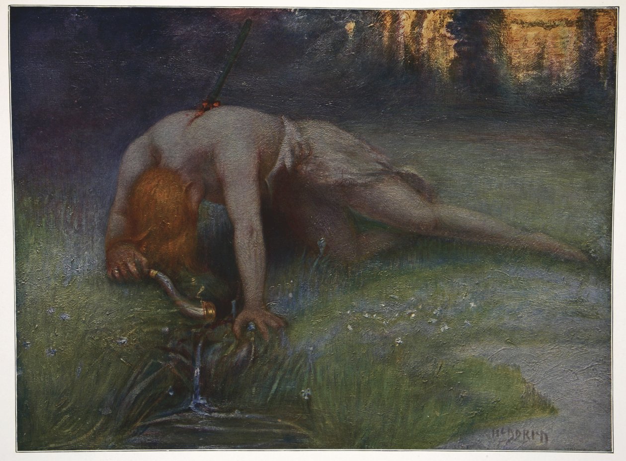 ジークフリートの死、1906年 作： ハーマン・ヘンドリッヒ